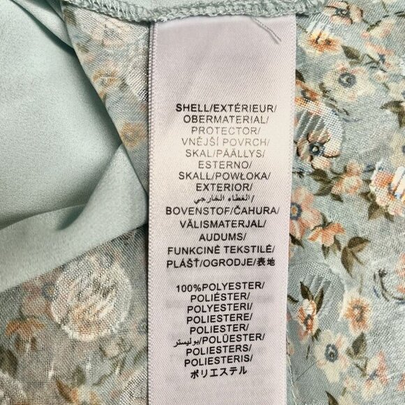 NWT Adrianna Papell Maxi Dress Women 4 Blue Chiffon Floral Metallic NEW - Picture 8 of 9